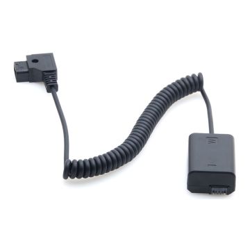 Caruba Sony NP-FW50 Full Decoding Dummy Battery + D-TAP (Spring Cable)