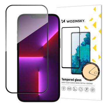 Wozinsky Full Screen Tempered Glass with Frame Case Friendly iPhone 15 Pro Black (149489)
