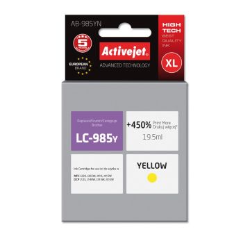Activejet AB-985YN Brother LC985Y replacement Supreme 19.5 ml yellow