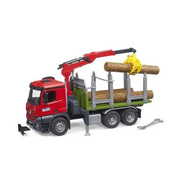 Bruder MB Arocs Timber truck with loading crane, grab and 3 trunks (03669)