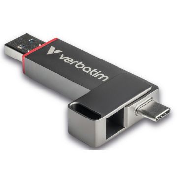 Verbatim Dual QuickStick USB‑A/C 3.2 Gen 1 256 GB gray