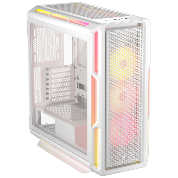 Corsair iCUE LINK 5000T LX PC case, Midi Tower, E-ATX, RGB, Tempered Glass - White (CC-9011299-WW)