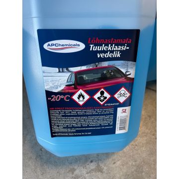 APChemicals ziemas loga/vējstikla šķidrums ar Metanolu 5L līdz -20C (APC-M20-5L)