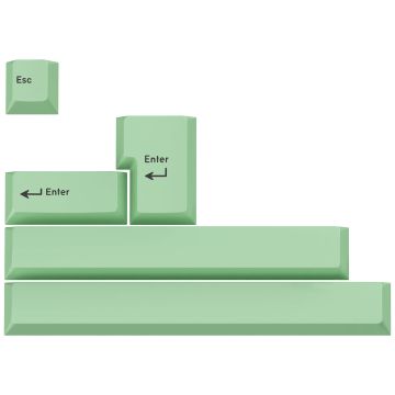 GMK Additional Kit, ABS Keycaps, Double-Shot, Expansion Set for ISO & ANSI - pastel green (FPTK5051)