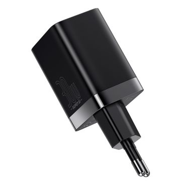 Baseus Super Pro fast wall charger USB / USB Type C 30W Power Delivery Quick Charge black (CCSUPP-E01)