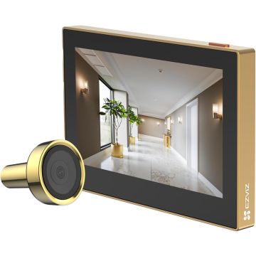 Ezviz CP2 Wire-Free Peephole Door Viewer Gudrā Wi-Fi Durvju Actiņa Gold