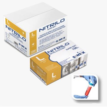 Santex Nitrilo cimdi izmērs liels 8-9 100 gab.