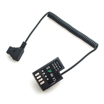 Caruba Panasonic DMW-DCC12 Full Decoding Dummy Battery + D-TAP B-Type Port (spring cable)