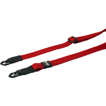 Artisan & Artist ACAM-100A Slim & Soft Cloth Camera strap - Leica M/mirrorless (with Ring) Red