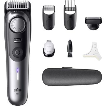 Braun BT9520 Series 9 Beard Trimmer with 7 Tools Precision Wheel Locking Waterproof Chrome