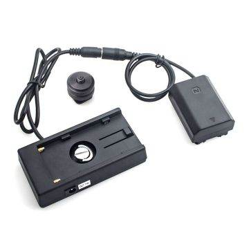 Caruba Sony NP-FZ100 Full Decoding Dummy Battery + F970 Battery Gusset (Straight Cable)