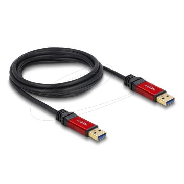 Delock Cable USB 3.0 Type-A Plug to USB 3.0 Type-A Plug 2 m Premium (82745)