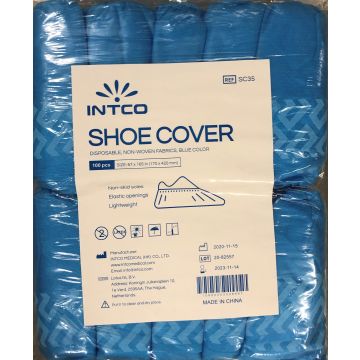 Intco Shoe Cover Size 17*42cm, material SPP 35gsm 1000pcs