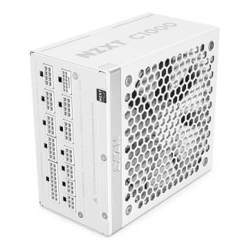 NZXT C1000 Gold ATX 3.1 PSU – 1000W, Fully Modular, Zero Fan Mode, White (‎PA-0G2BW-EU)