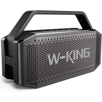 W-King D9 Portable Bluetooth Speaker All Black 60W – 3.7V 10400mAh / 7.2V 5200mAh