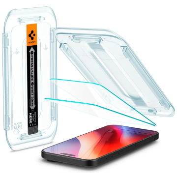 Spigen Glass tR EZ Fit 2 Pack, transparency - iPhone 16 Pro Max (AGL07907)