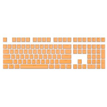 Royal Kludge Pudding PBT Keycaps - (104 pcs., Orange, PBT ANSI, UK layout)
