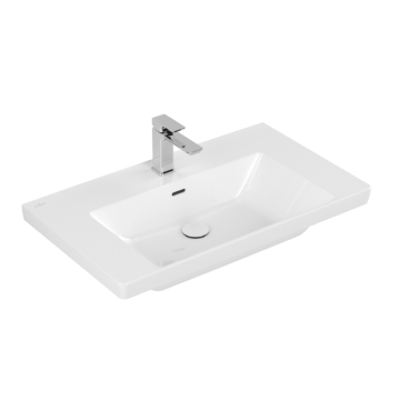 Villeroy&Boch Subway 3.0 Izlietne C+ 80x47cm ar Pārplūdi White Alpin (4A7080R1)