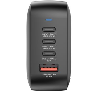 Verbatim Mini GaN Charger 100 W 4‑Port US/EU/UK ADP
