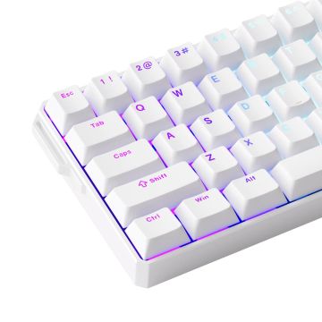 AKKO MonsGeek FUN60 Ultra Wireless Gaming Keyboard, RGB, Glare Magnetic Switch – white, TMR, ANSI (US) (6975351386056)