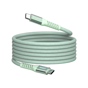 Verbatim Sync & Charge USB‑C to USB‑C 100 W Magnetic Cable – 120 cm Green