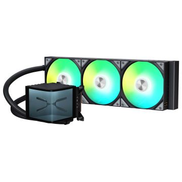 TRYX PANORAMA 360 ARGB AiO Water Cooling, 3D AMOLED Display - 360mm, black (L-P360A-AS3M-G1K)