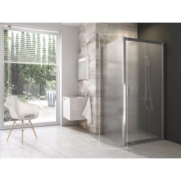 Ravak Fiksēta Dušas Siena BLPS-100 Bright Alu+Grape Stikls (9BHA0C00ZG)