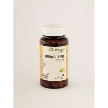 Turmeric&Pepper (Curcuma longa/Piper nigrum) Kurkumas un Melno Piparu Auga Pulveris 60 tabletes
